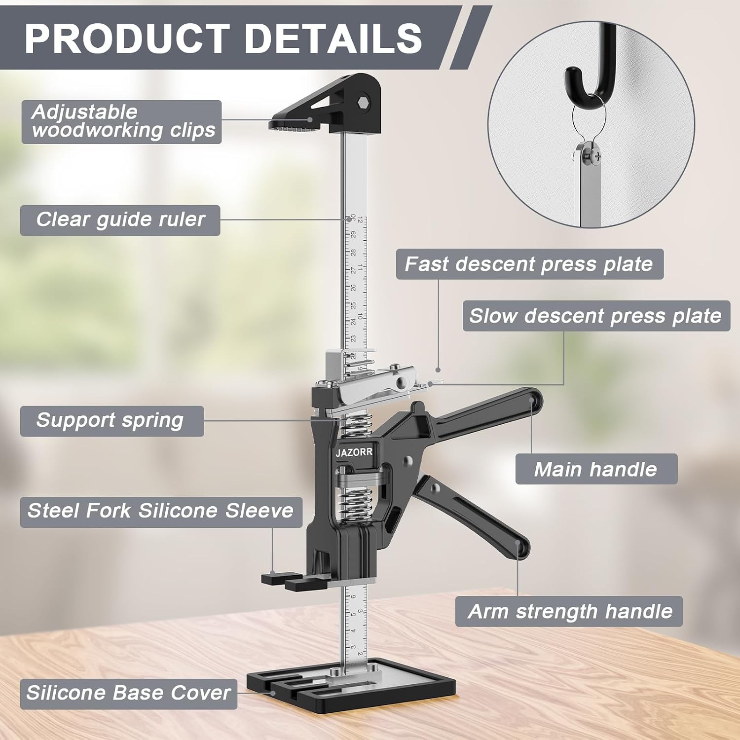 2Pcs Metal Labor Saving Arm Jack, Hand Furniture Lifter Tool, 440LBS Capacity gallery