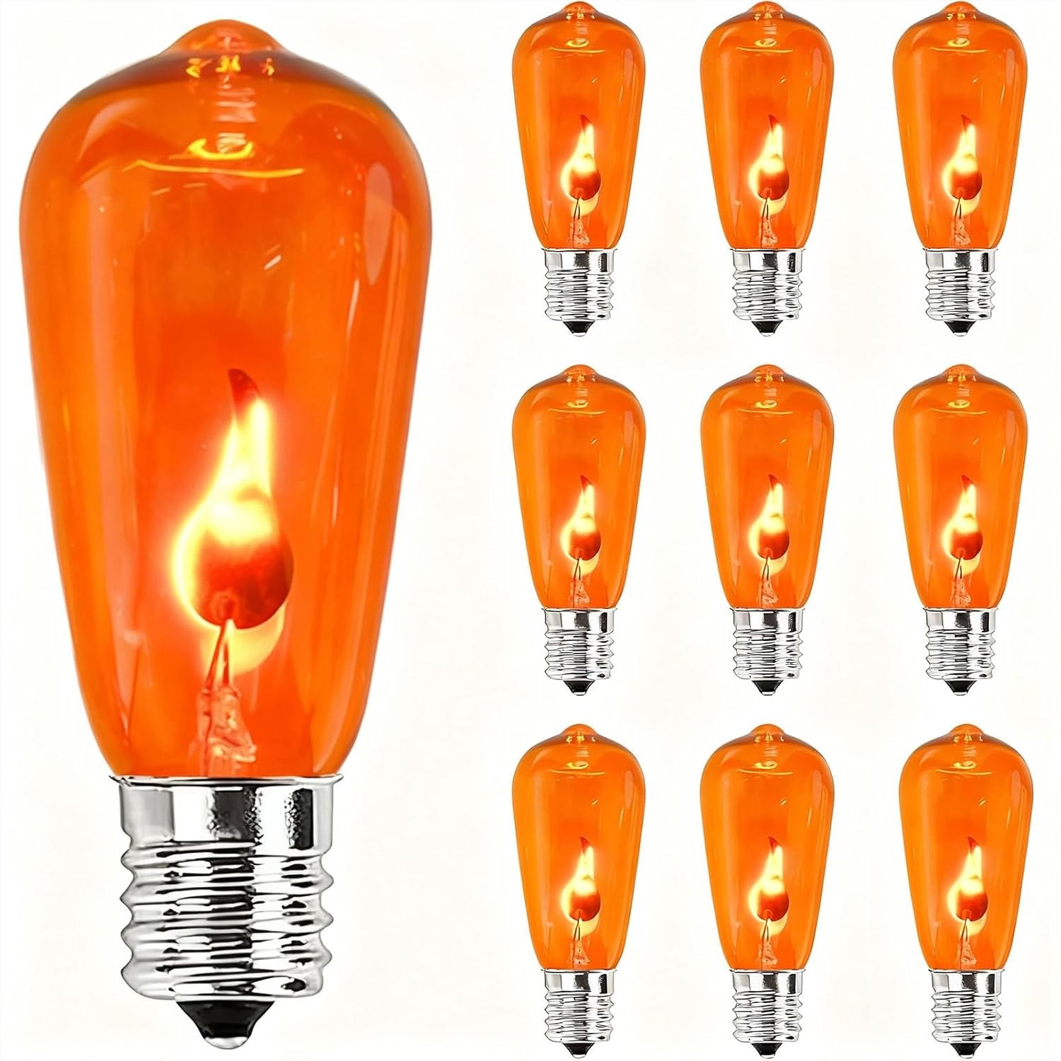 Flicker Flame Light Bulbs, Halloween ST40 Orange Flickering Replacement Bulbs wi gallery