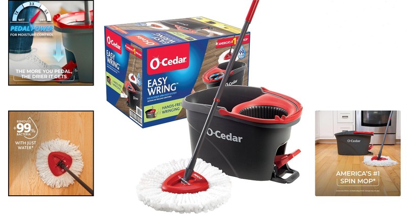 Telescopic EasyWring Spin Mop System - Effective Floor Cleaner for All Surfaces gallery
