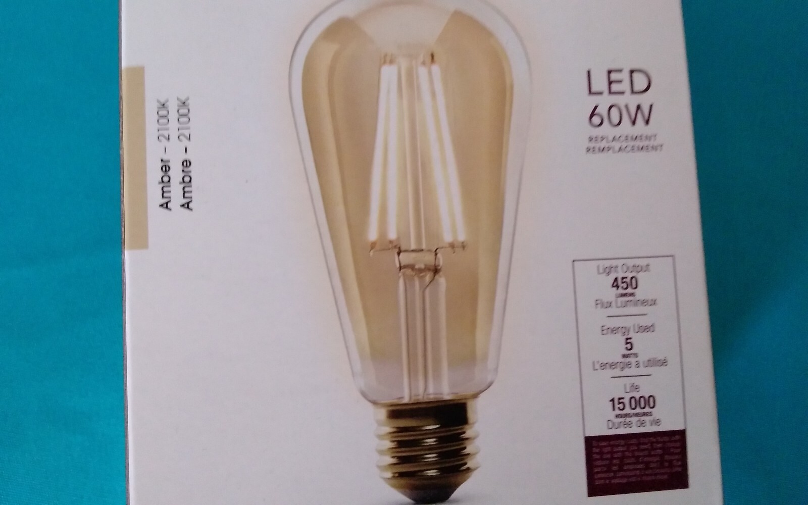 3 FEIT ELECTRIC ST1960 60 WATT EQUIVALENT SMART WIFI BULB AMBER LED gallery