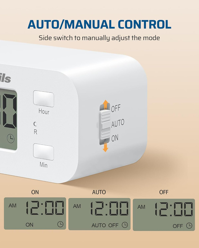 DEWENWILS 24 Hour Programmable Digital Timer Outlet,Timers for Electrical Outlet gallery