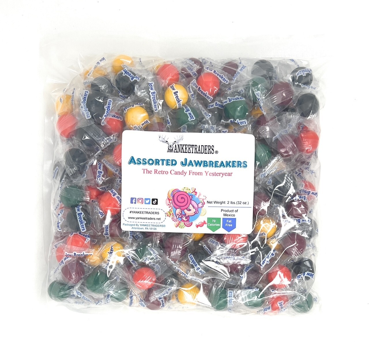 Jawbreakers, Assorted, 2, 2lb bags (4 lbs) ~ YANKEETRADERS® ~ FREE SHIPPING gallery