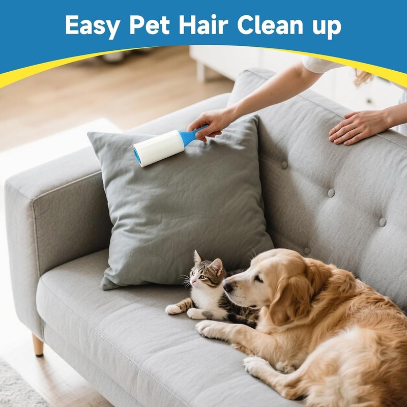 Multi-Purpose Lint Roller Pack - 600 Sheets with Ergonomic Handles for Easy Use gallery