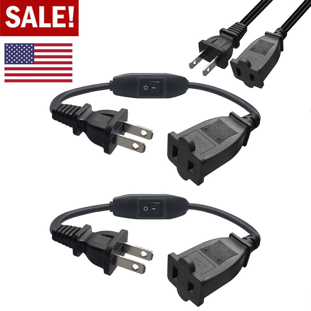 2PCS On Off Switch Extension Cord ,2-Prong Polarized Extension Cord with Switch gallery