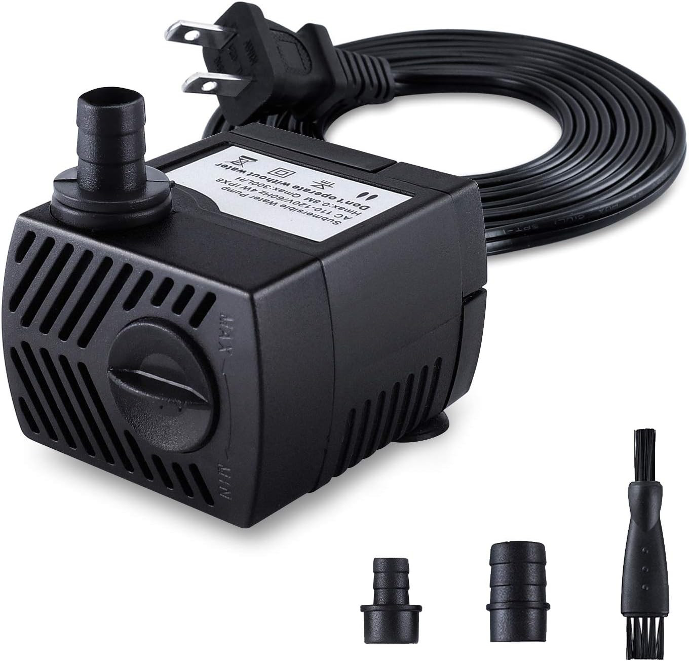 Fountain Pump, 80GPH(4W 300L/H) Submersible Water Pump, Durable Outdoor Fountain gallery