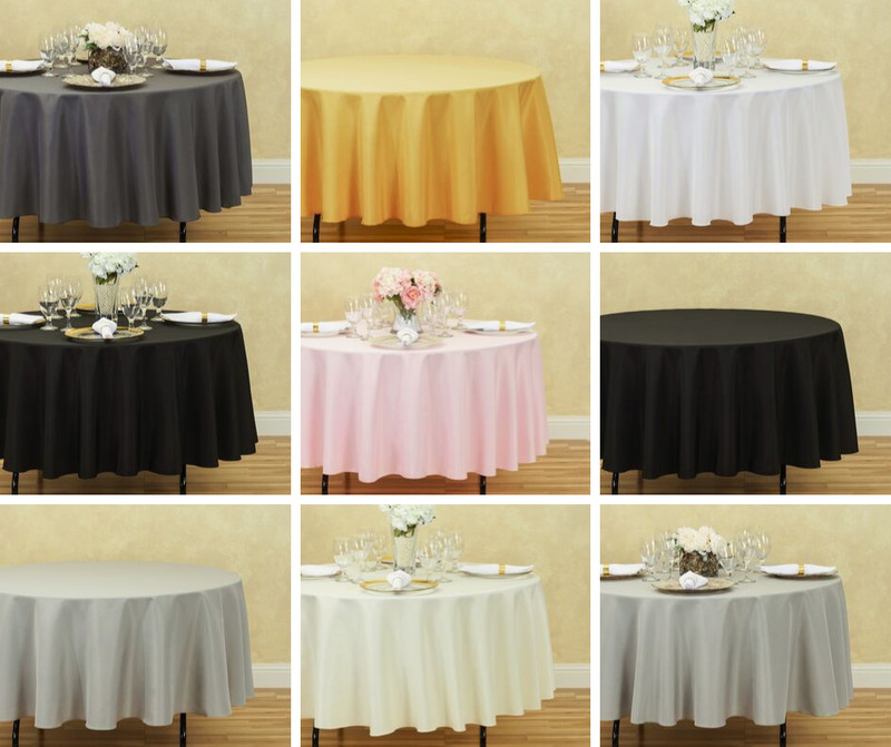 LinenTablecloth 90 in. Round Polyester Tablecloths, 23 Colors! Weddings & Events gallery