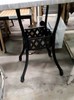 Black Table Base, Heavy Cast Aluminum, 27.5" Tall, for Tables up 48" gallery