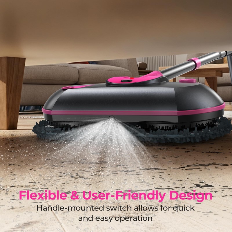Cordless Electric Mop, Electric Spin Mop with Water Sprayer, Powerful Floor C... gallery