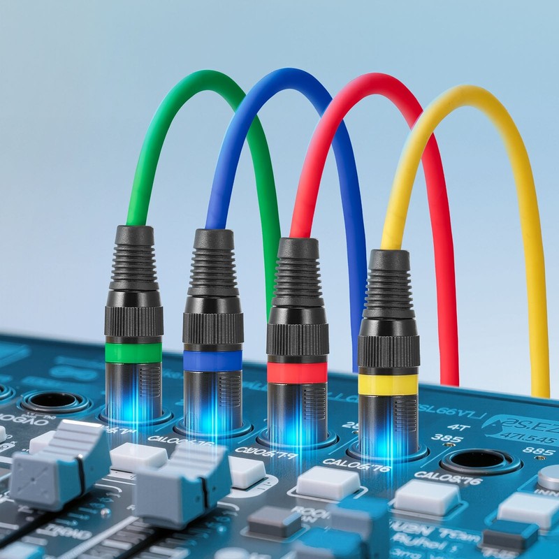 XLR Cable 25 ft, 4 Pack, Shielded Balanced DMX Male to Female Microphone Cables, gallery