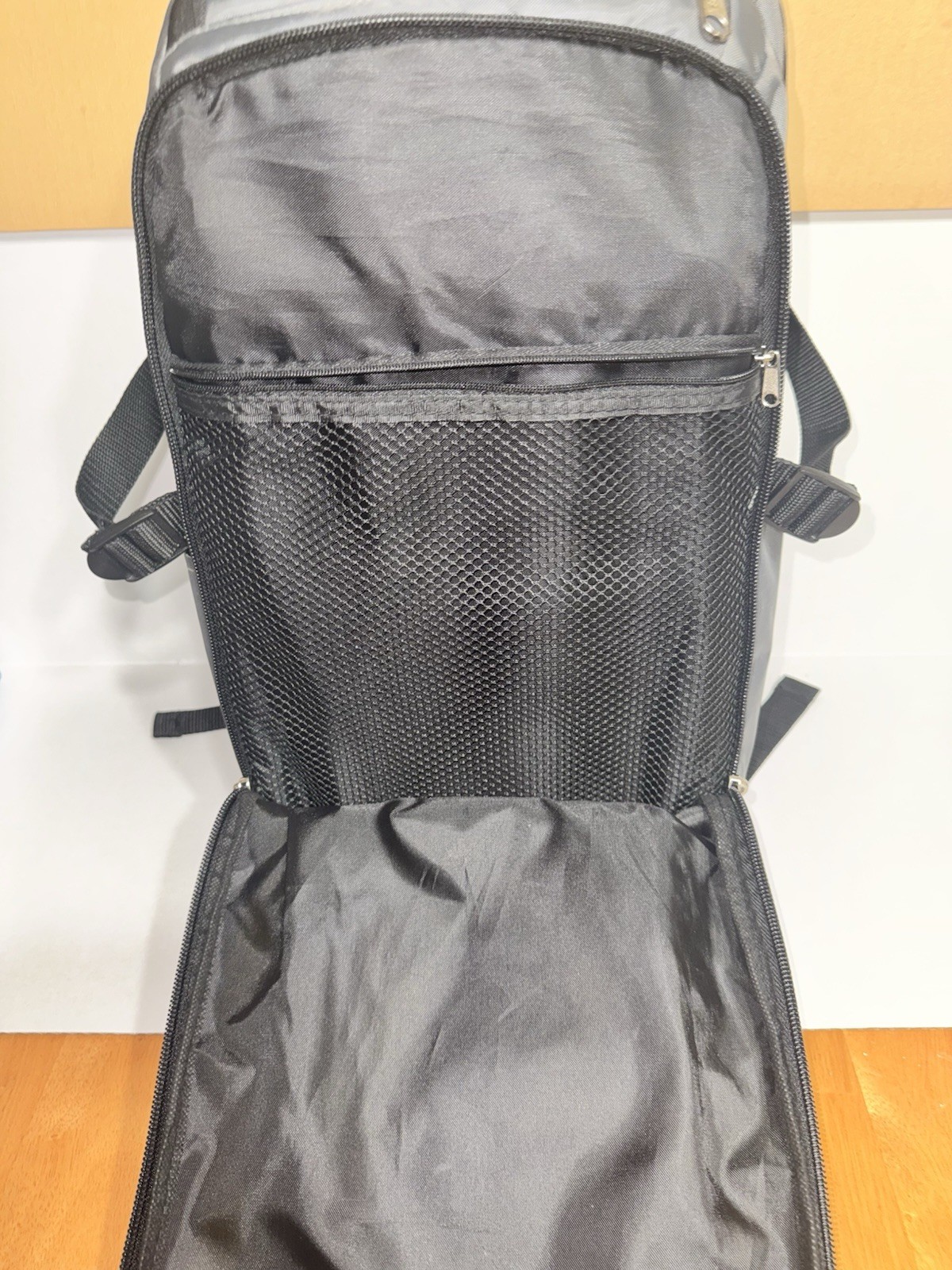 New Fuel Outdoor Computer Laptop Backpack Multiple Compartments Zippers Gray 3