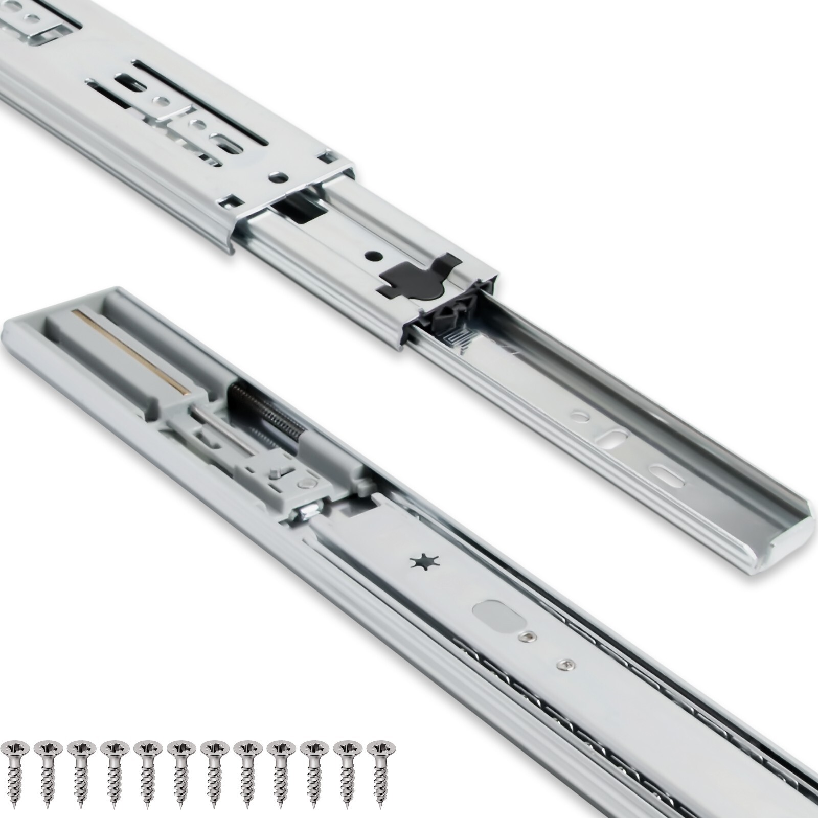 Soft Close Drawer Slides, Side Mount, Ball Bearing 12" to 24 inch High-Quality gallery