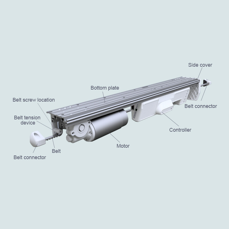 Residential automatic sliding door window opener belt drive winslider low noise gallery