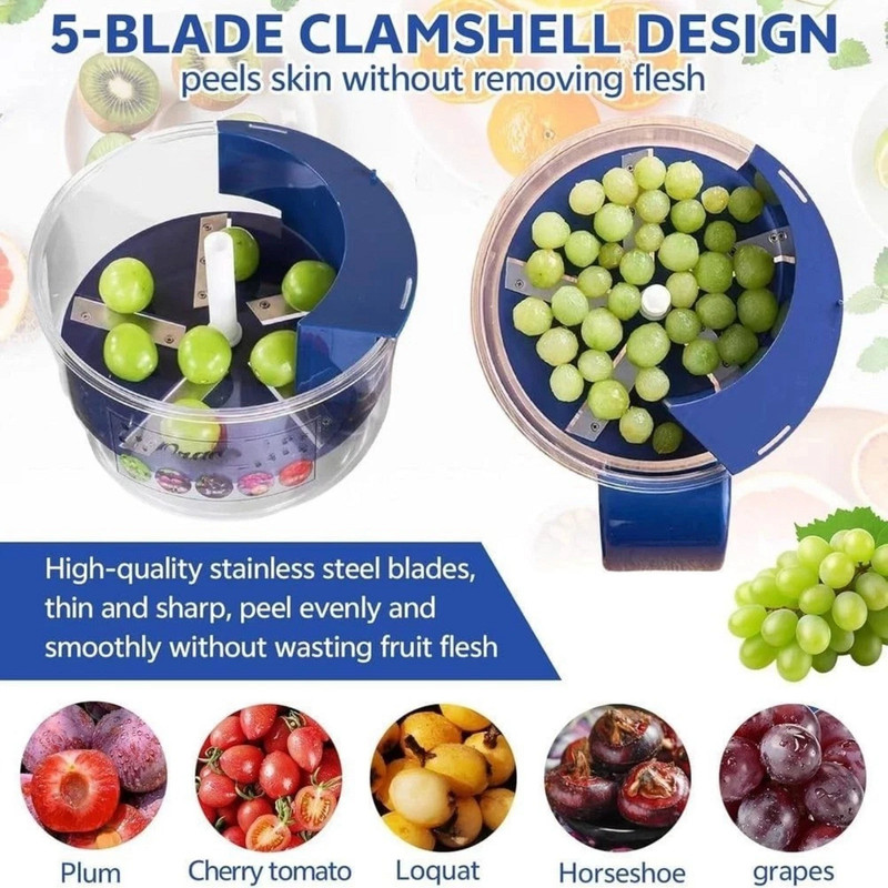 Automatic Fruit Peeler Electric Grape Peeling Machine for Restaurant Picnic Home gallery