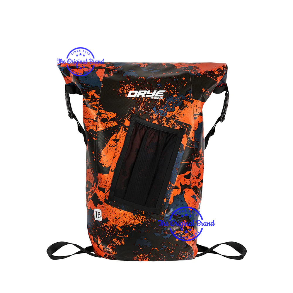 Carp Waterproof Roll Top Laptop Backpack (Red Camo) 3