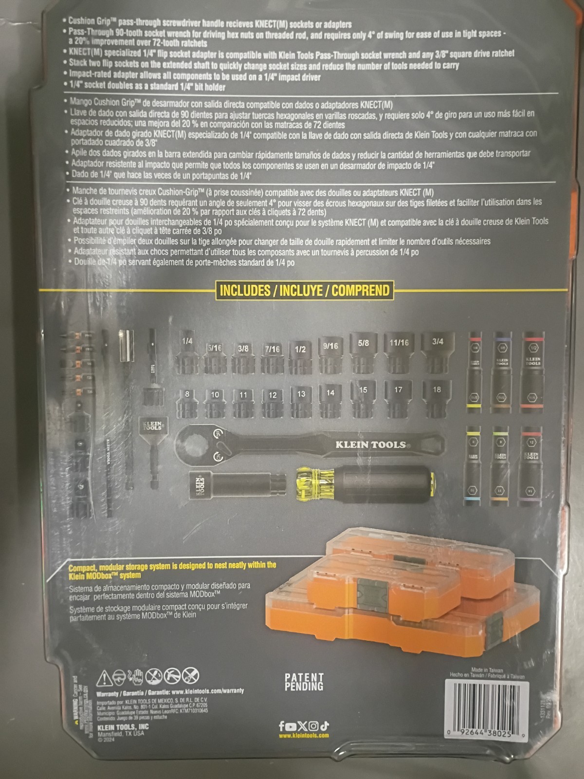 Klein Tools 65500KNECT KNECT Impact Pass Through and Flip Socket Set, 39 Pc. gallery