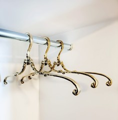 Solid Brass Clothes Hanger 42cm, Vintage Style Gold Garment Hanger