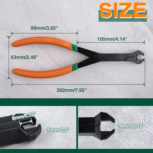 Heavy Duty Angled U-Joint Snap Ring Pliers - Push Pin & Trim Clip Straight gallery