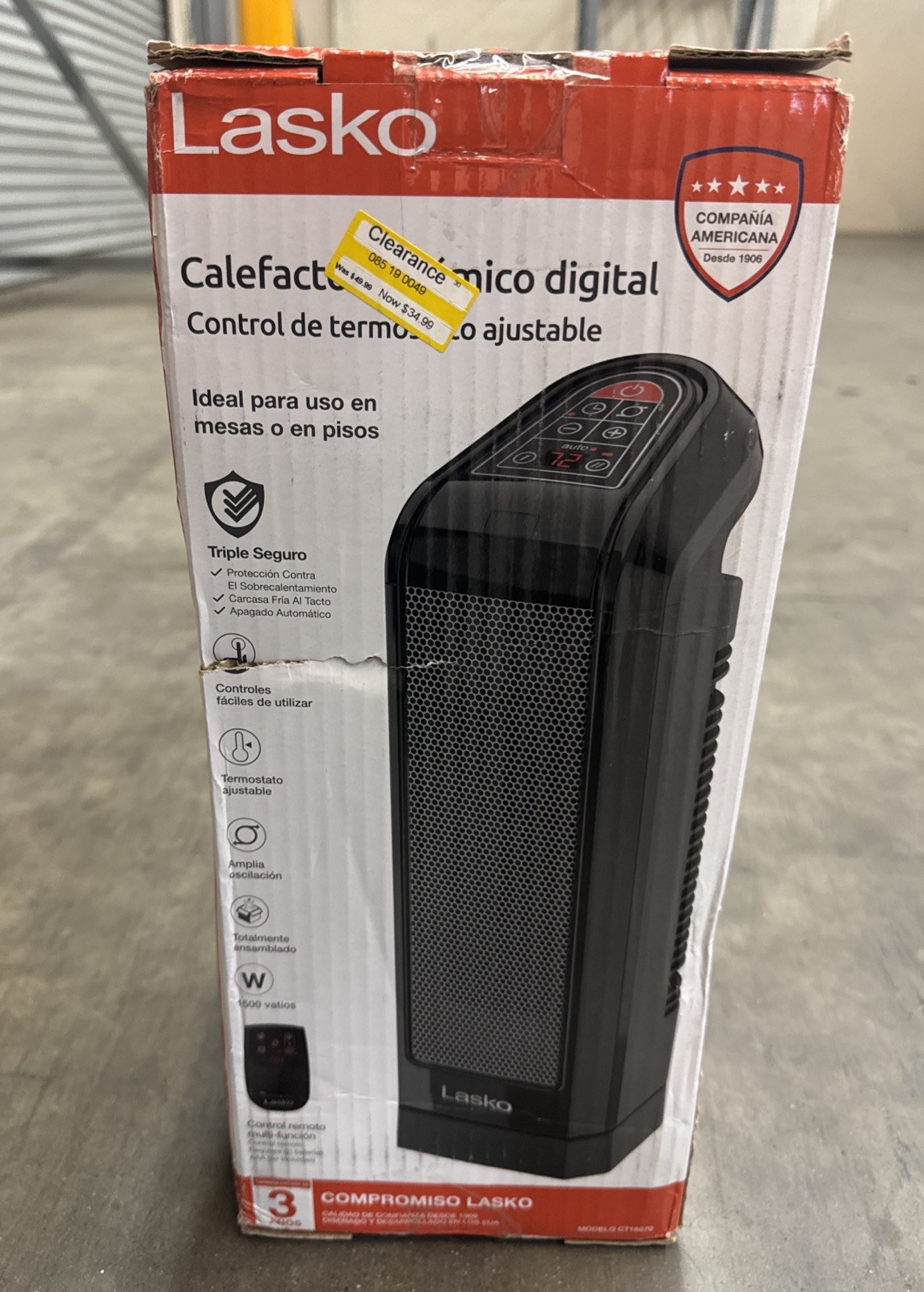 Lasko Digital Ceramic Tower Heater with Remote Control CT16670 gallery