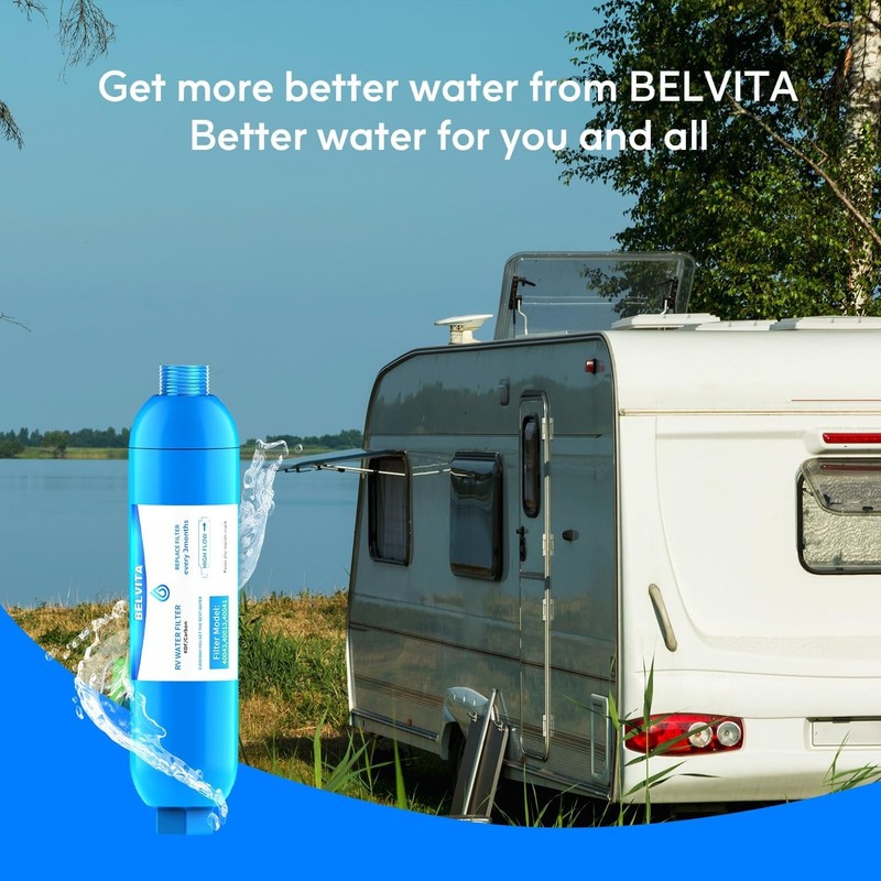 RV Inline Water Filter, Dedicated for RVs and Marines, 2 Pack Dr Color: blue 1 gallery