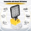 2 Pack 60W LED Work Light for De walt 20V Battery with USB Output 6000LM gallery