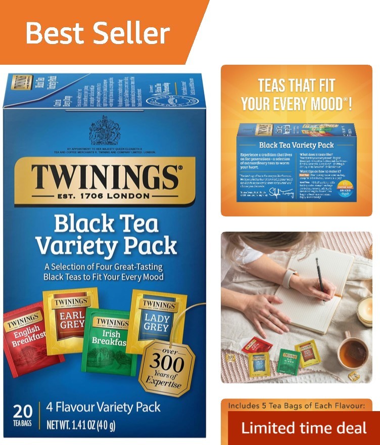 Gourmet Black Tea Bags Collection - 20 Count Selection of Classic Flavors gallery