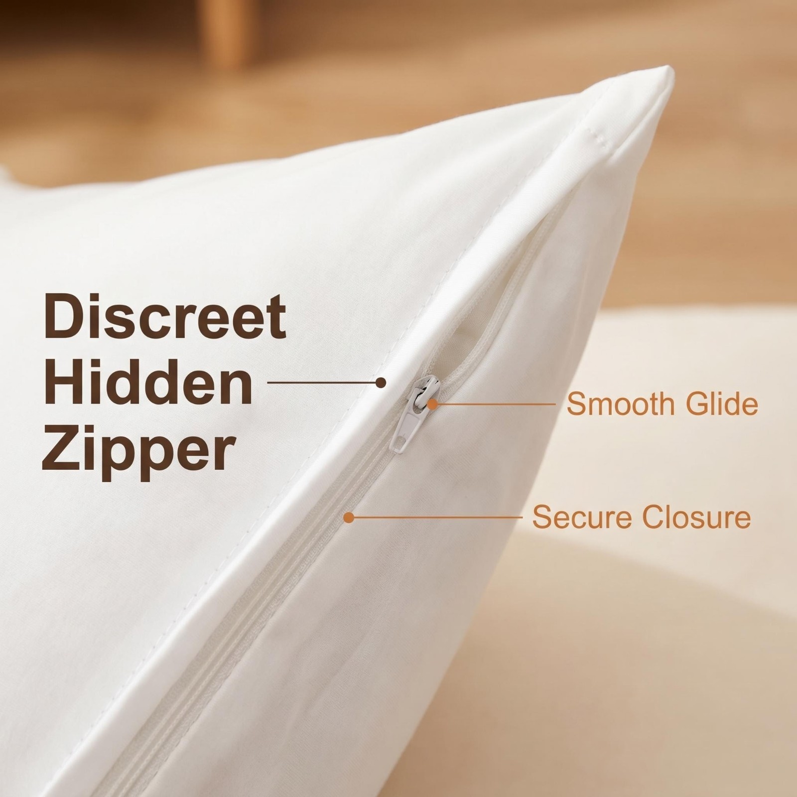 4-Piece Waterproof Pillow Protectors Zippered, Toddler/Standard/Queen/King Size gallery