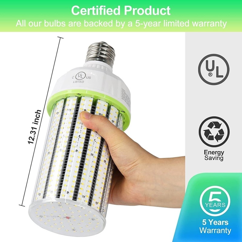2Pack LED Corn Bulb Light 120W 100-277V 5000K E39 Base Warehouse Garage Lighting gallery