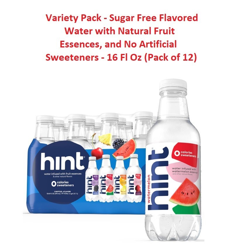 Hint Flavored Water with Zero Calories Variety Pack 16 fl. oz., 12 pk. gallery