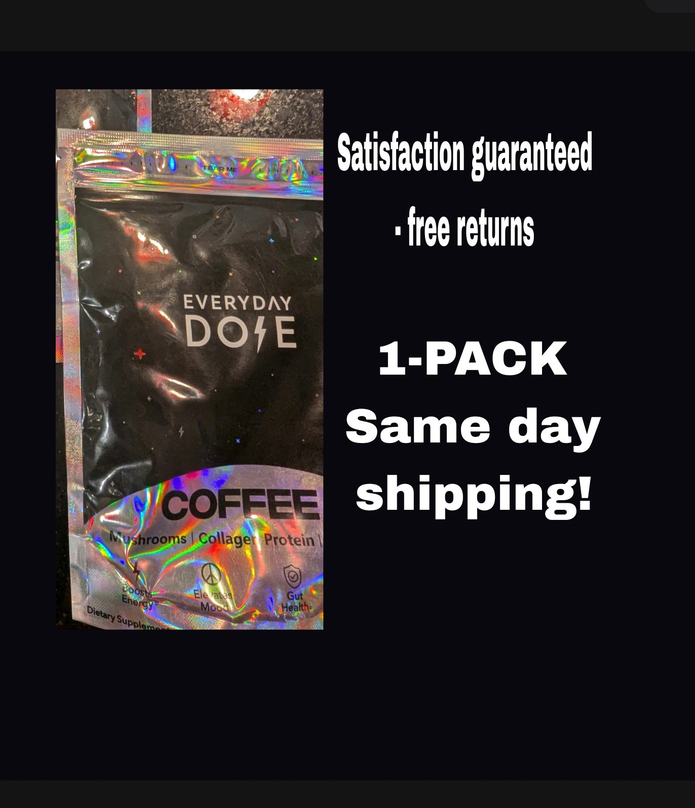 (1)Everyday Dose Coffee+ 7.4oz 1 Pack – EVERYDAY DOSE Mushroom Collagen Protein. gallery