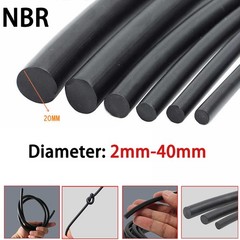 NBR Nitrile Rubber Sealing Strip Solid Round Rod Bar O-Ring Seal Cord Ø 2mm-40mm