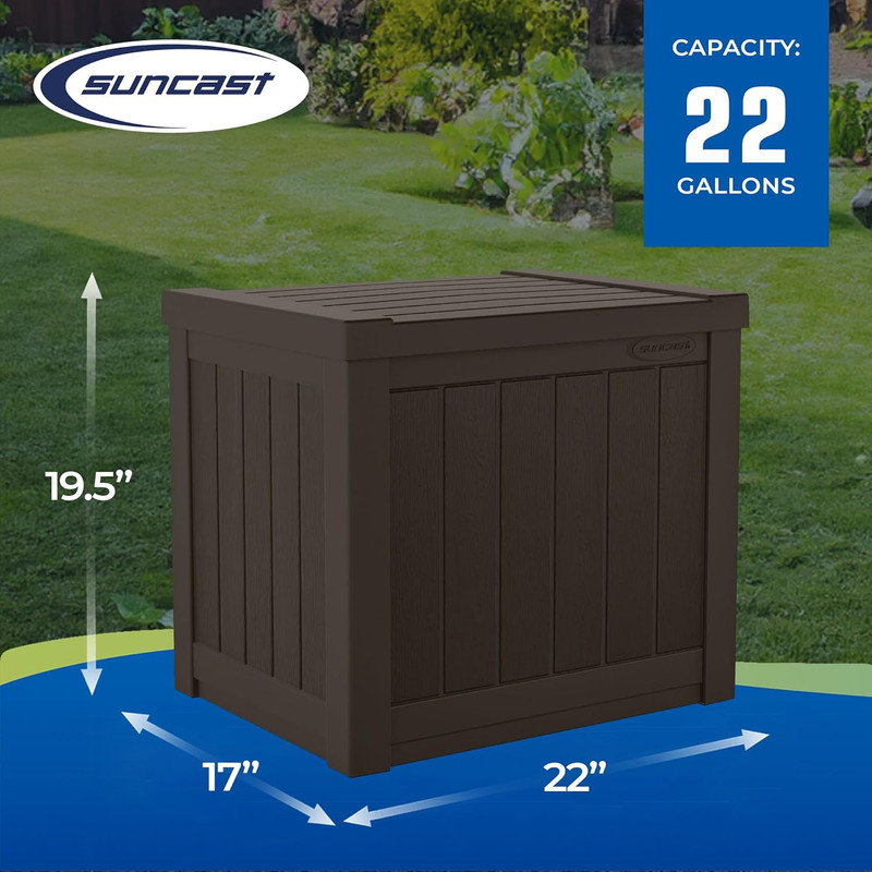 Java Brown 22-Gallon Patio Storage Deck Box - 17x22 Inch (2 Pack) gallery