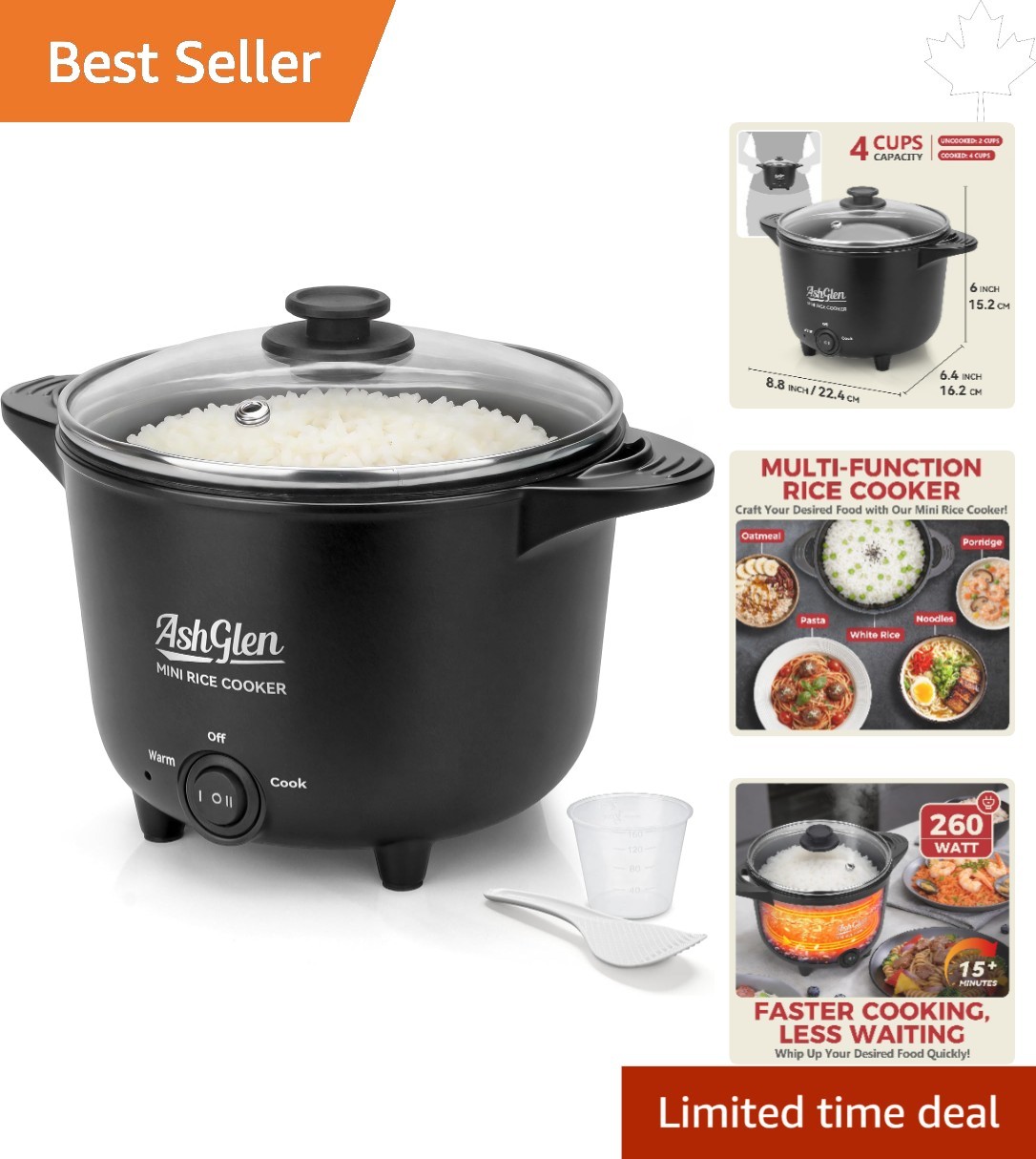 260 Watts Graphite Electric Hot Pot - Perfect for Oatmeal, Rice & Noodles gallery