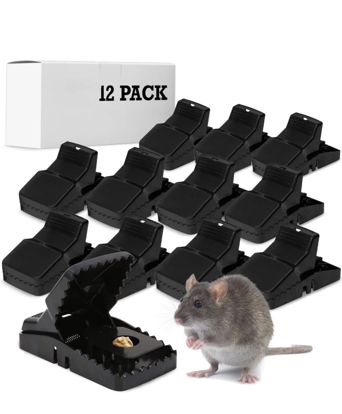 12x Reusable Mouse Traps Rat Mice Killer Mouse Snap Trap Power Rodent Heavy Duty gallery