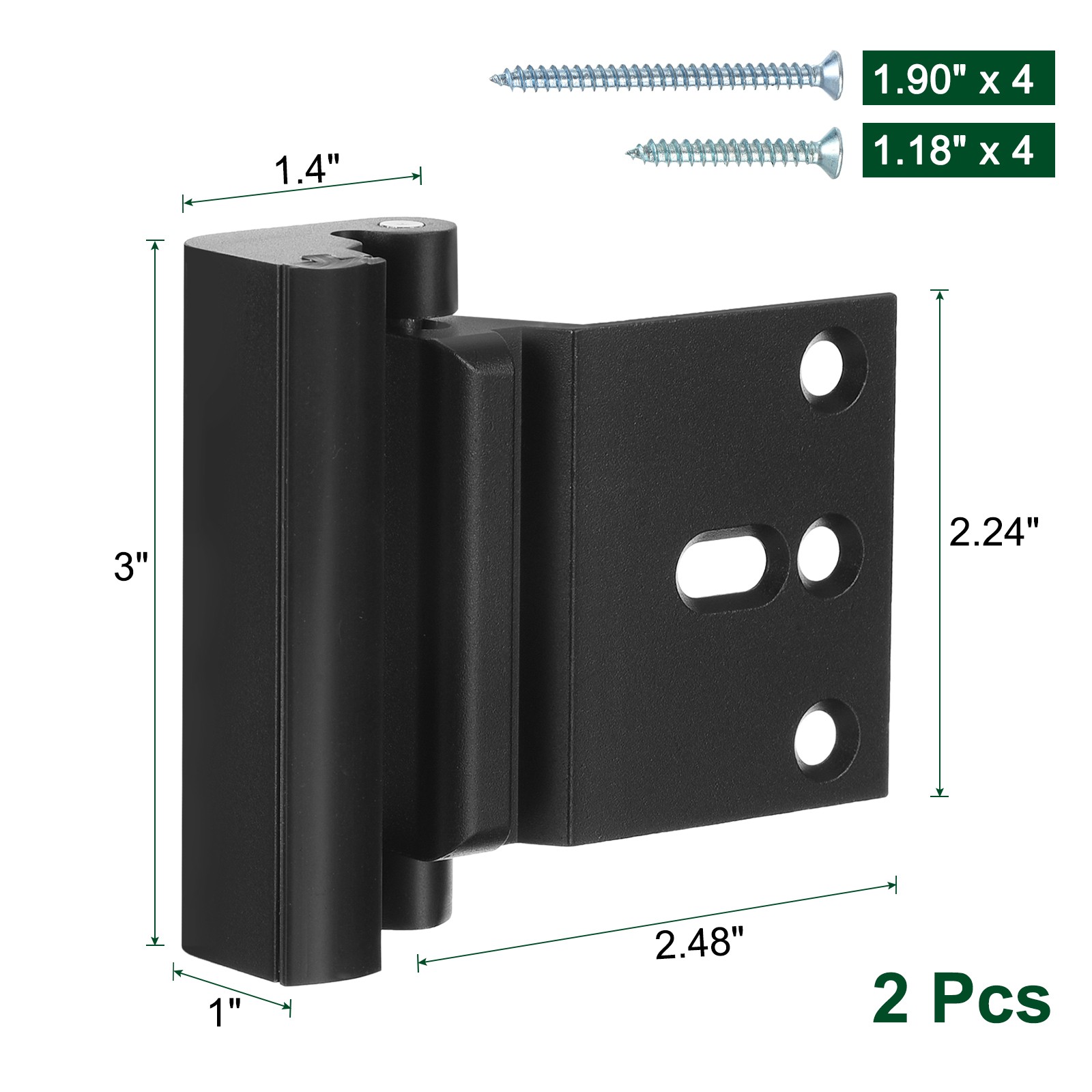 2 Set Home Security Door Lock Door Reinforcement Lock Withstand 800lbs gallery