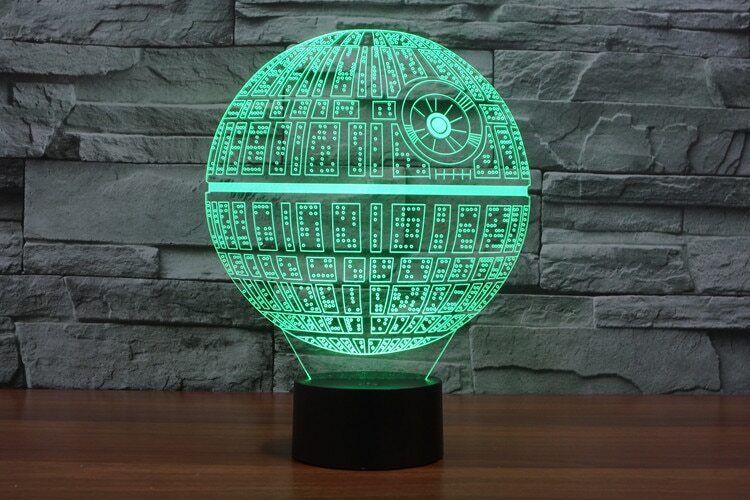 Star Wars Night Light Lamp Touch Table 3D Novelty Led Death Star Discoloration gallery