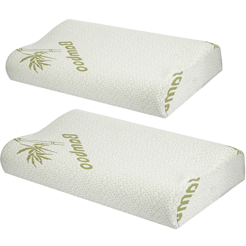 Orthopedic Memory Foam Contour Sleep Pillow Back Neck Support Bamboo Cover USA gallery