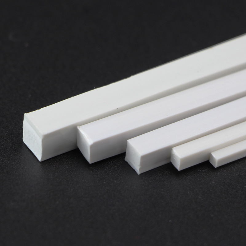 ABS Styrene Plastic Square Bar Rods Width 0.5 to 5mm *250mm White gallery