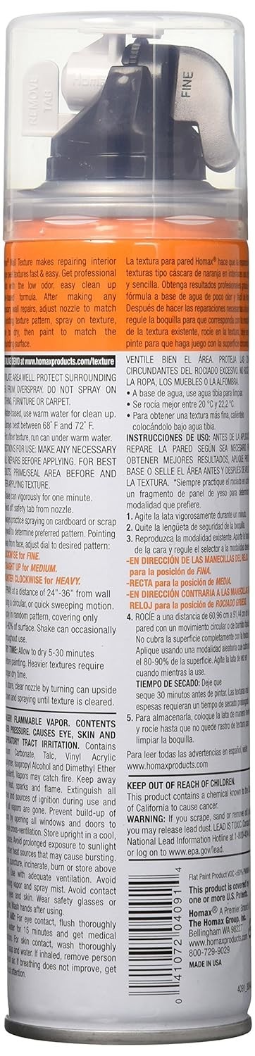 Homax Aerosol Wall Texture 4091 - Orange Peel, WATER BASED 10 oz - 1 Can gallery