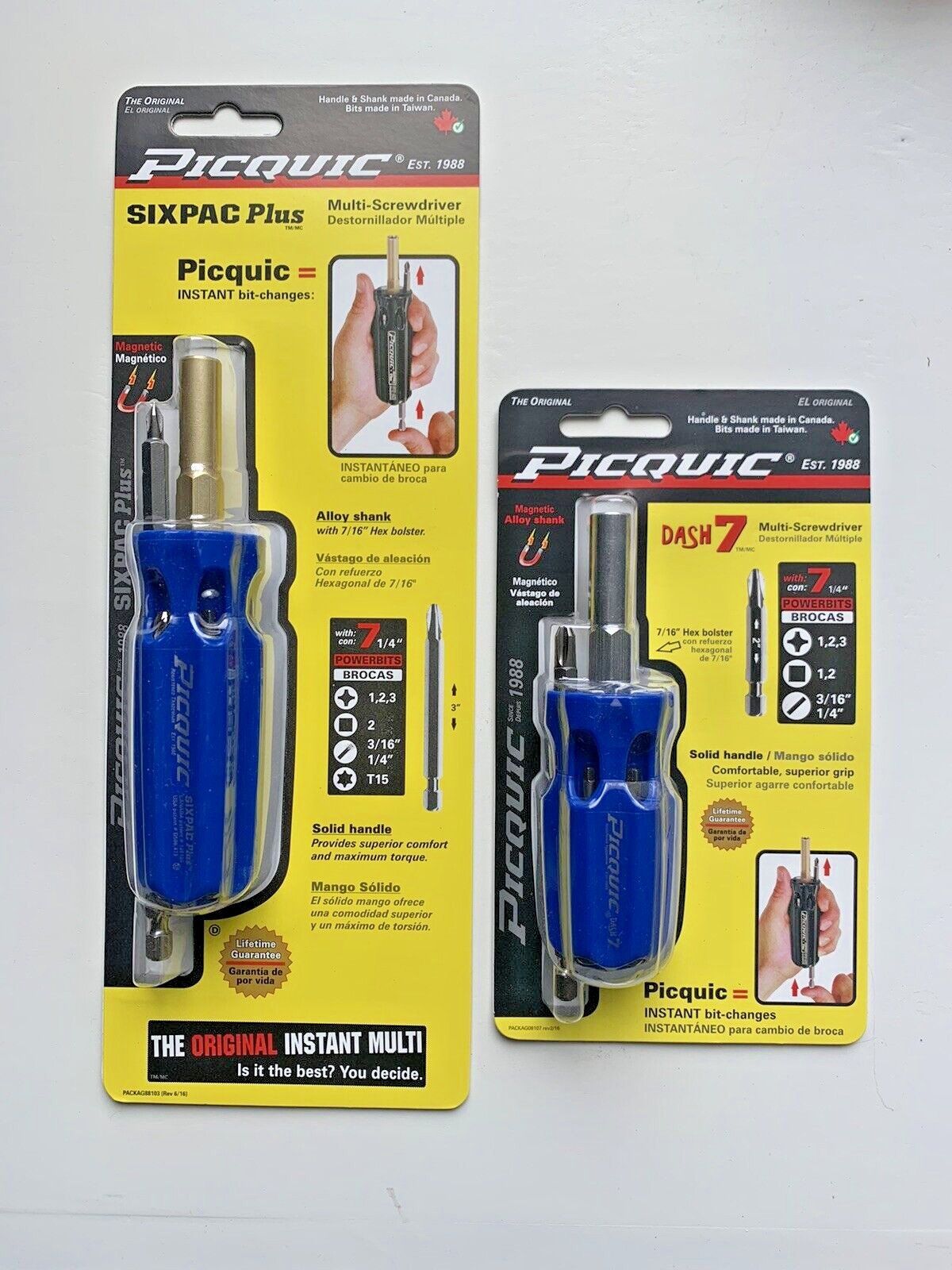 PICQUIC Screwdrivers - Multi Bit - SIXPAC Plus & Dash 7 "Reflex Blue" gallery