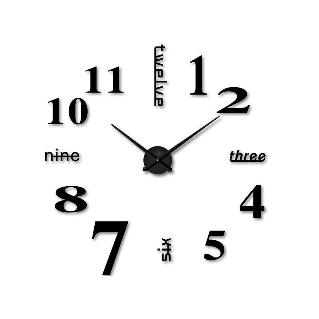 3D Mirror Surface Large Wall Clock Modern DIY Sticker Office Home Shop Art Decor gallery
