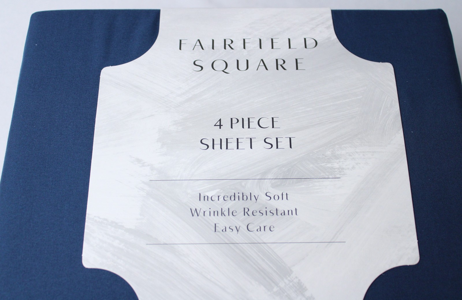 Fairfield Square Solid Four Piece Sheet Set EJ3 Navy California King NWT gallery