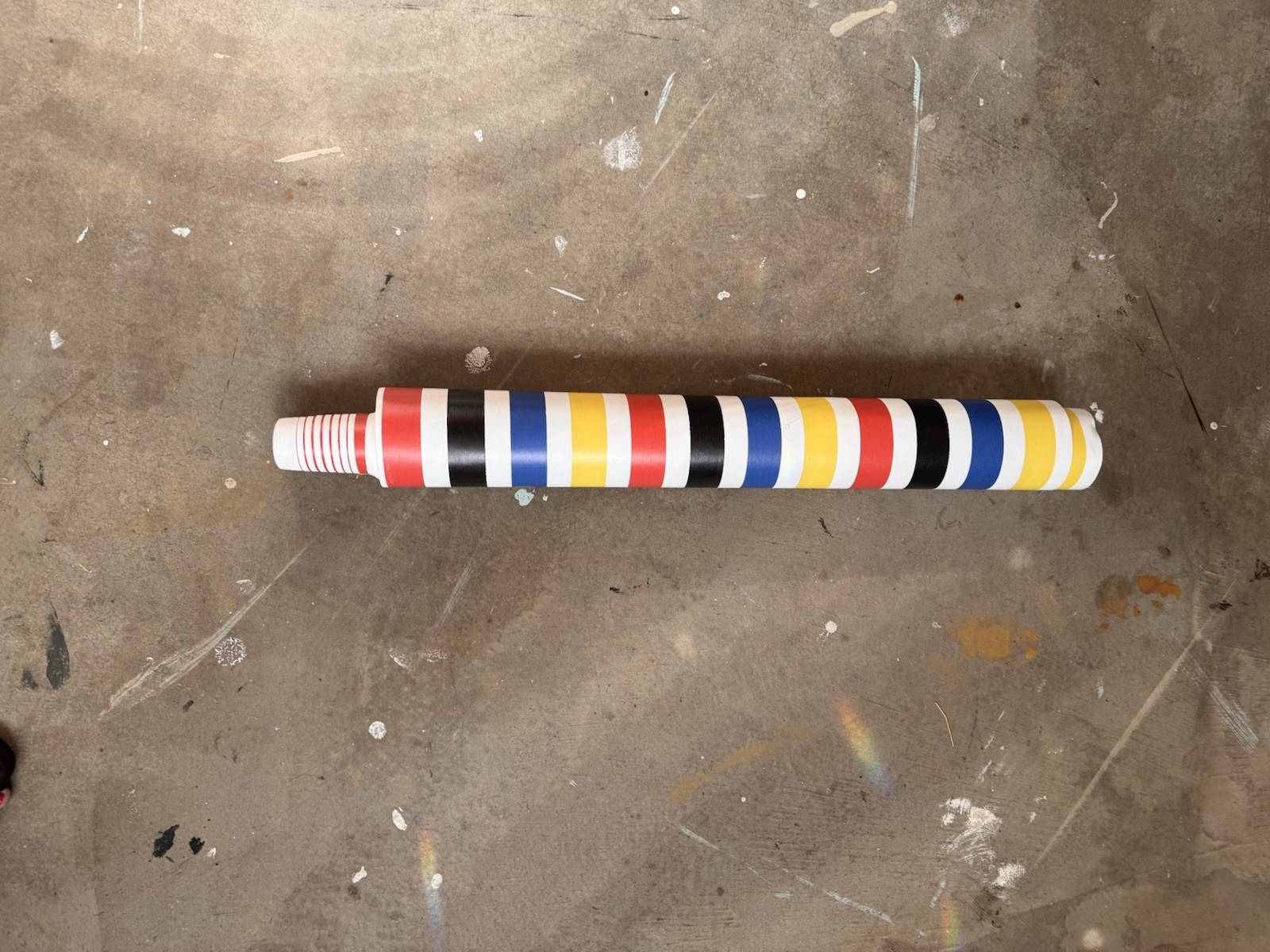 Multicolor Striped Vintage Wallpaper Roll - Red, Black, Blue, Yellow, White gallery