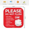 Please Do Not Flush Sign 5 Pack 6"x 6" 6x6 inches, Red gallery