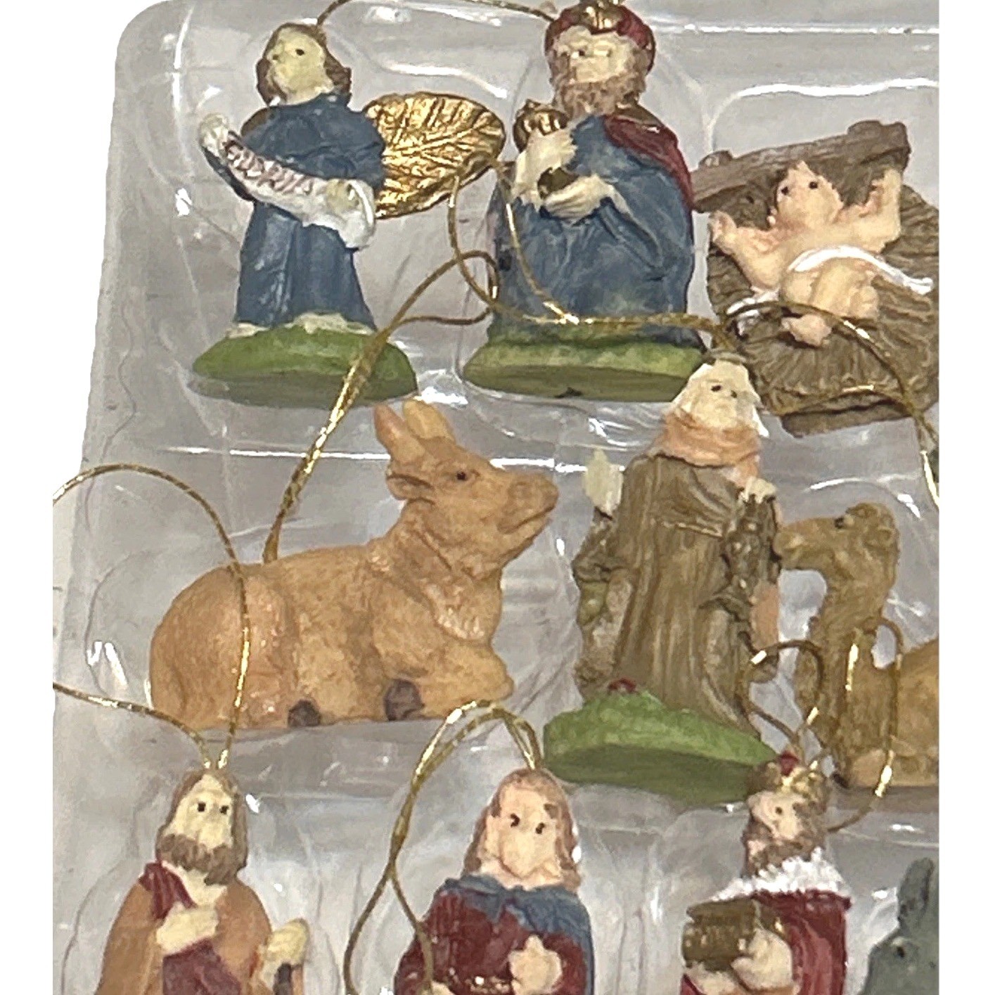 Nativity Scene Figurines Christmas Mini Tree Ornaments Baby Jesus Animals 12 Pcs gallery
