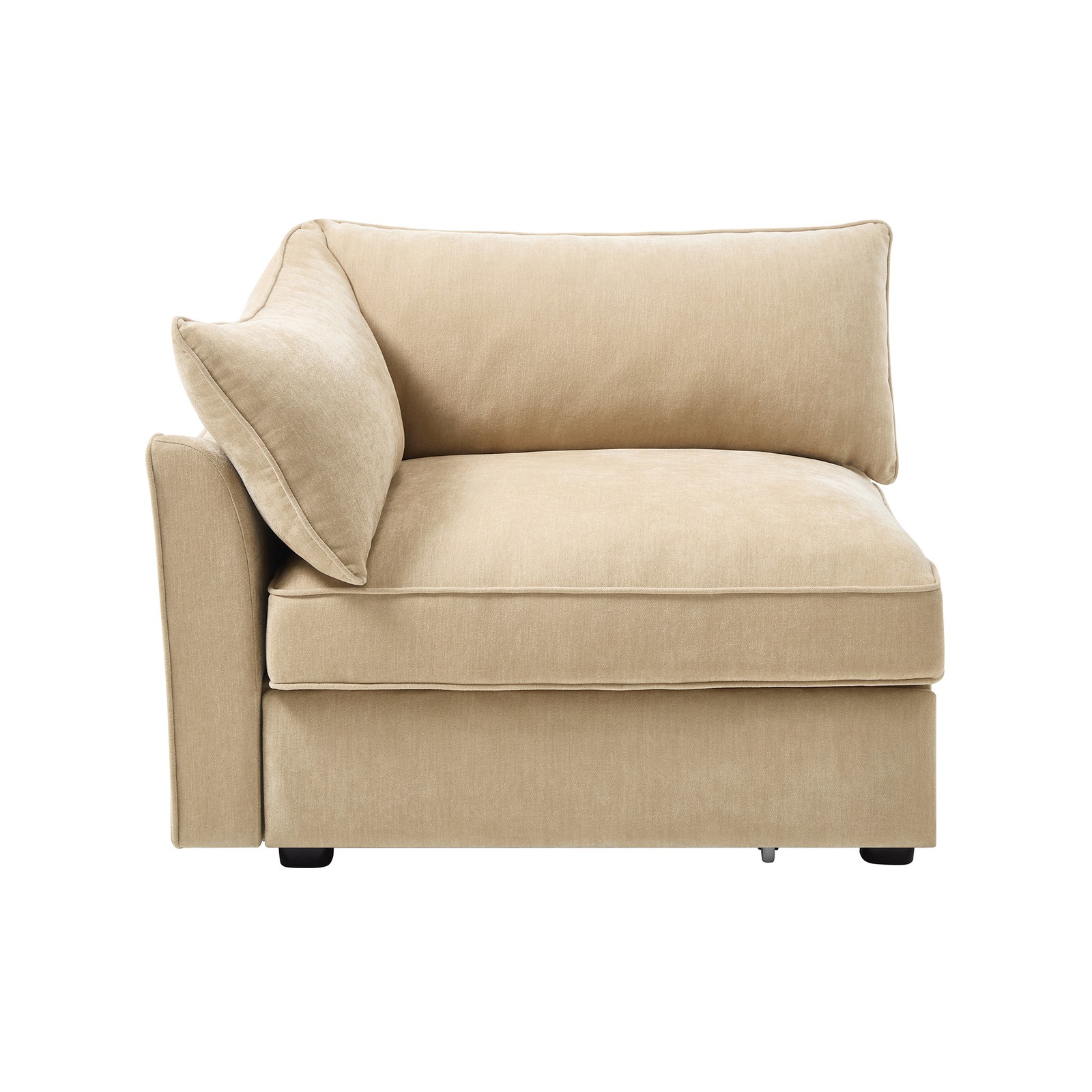 Chenille Loveseat Sofa w/ Storage & Convertible Ottoman, Wheat - Free Shipping gallery