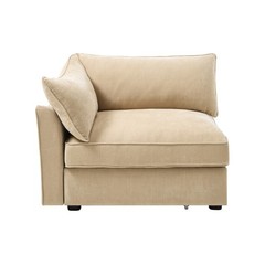 Chenille Loveseat Sofa w/ Storage & Convertible Ottoman, Wheat – Free Shipping