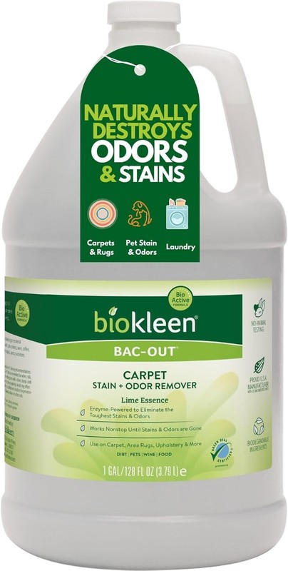 Bac-Out Stain Remover for Clothes & Carpet - 128 Ounce - Enzyme, Destroys Sta... gallery