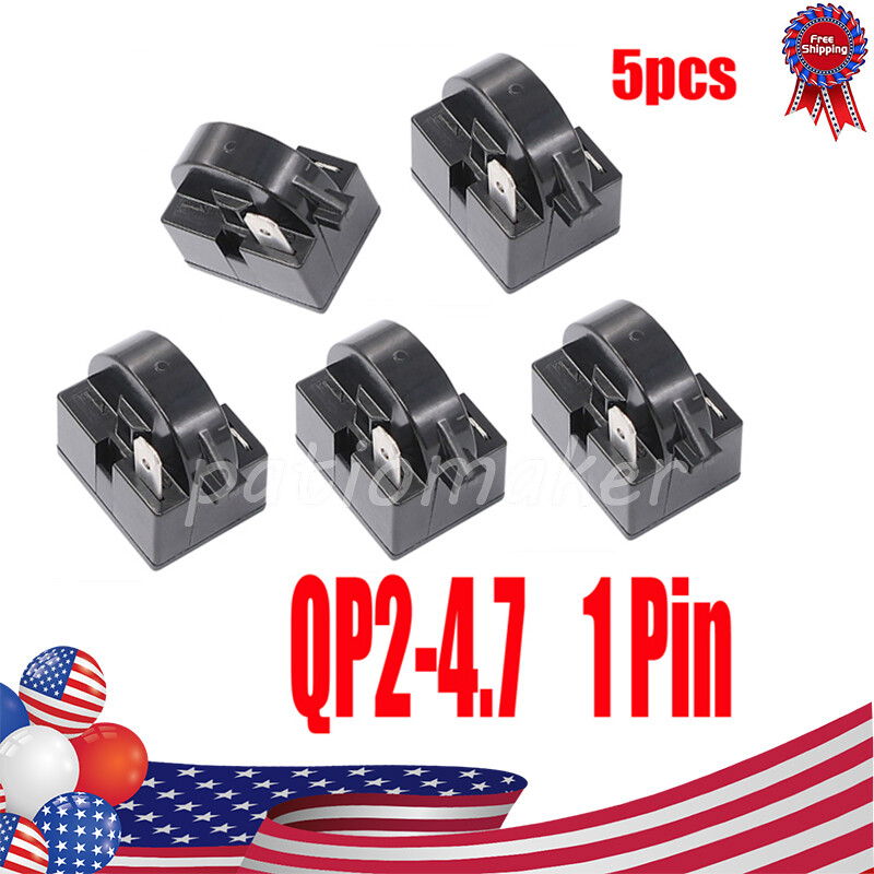 5x QP2-4R7 Start Relay 4.7Ohm 1Pin For QP2-4.7 QP2-4.7G Refrigerator PTC Starter gallery