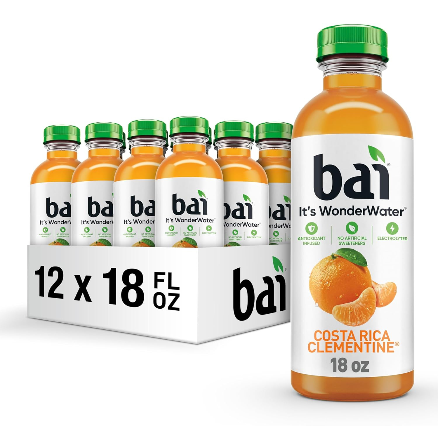 Bai Antioxidant Infused Water Beverage, Costa Rica Clementine, with Vitamin C an gallery