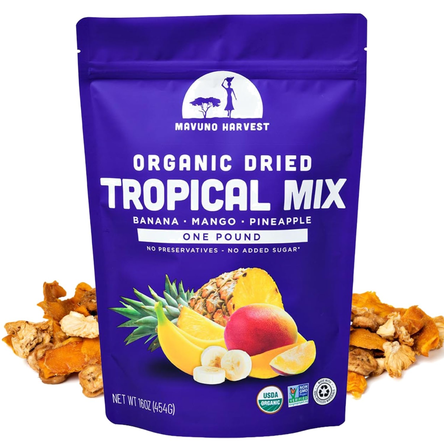 Tropical Mix Dried Fruit Snack | Unsweetened Organic Mixed Dried Fruit | Glut... gallery